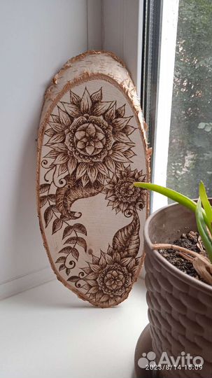 Панно выжженное на спиле