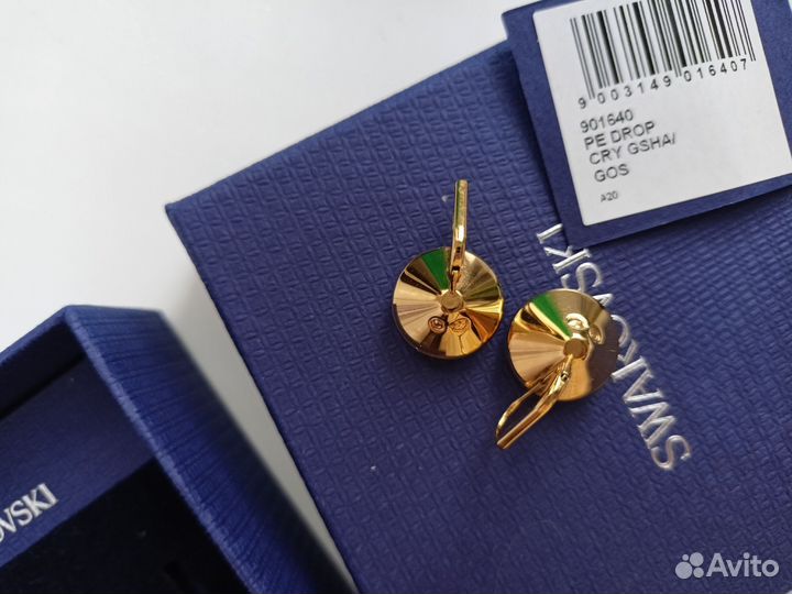 Swarovski серьги Белла медовый.Бронь для Марины
