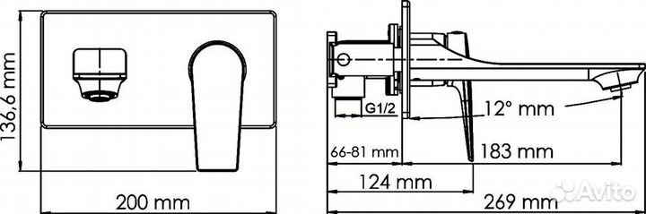 Смеситель для раковины Wasserkraft Lopau 3230 С вн