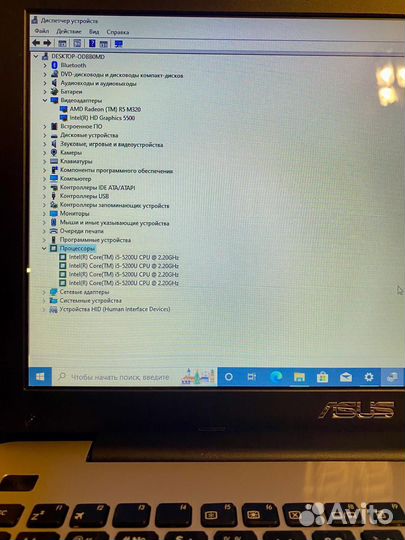 Ноутбук asus, Intel i5-5200, SSD в отличном сост