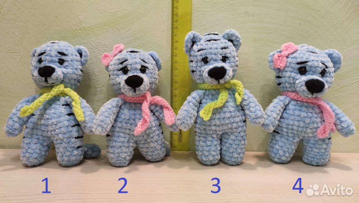 Тигренок вязаная игрушка ручная работа