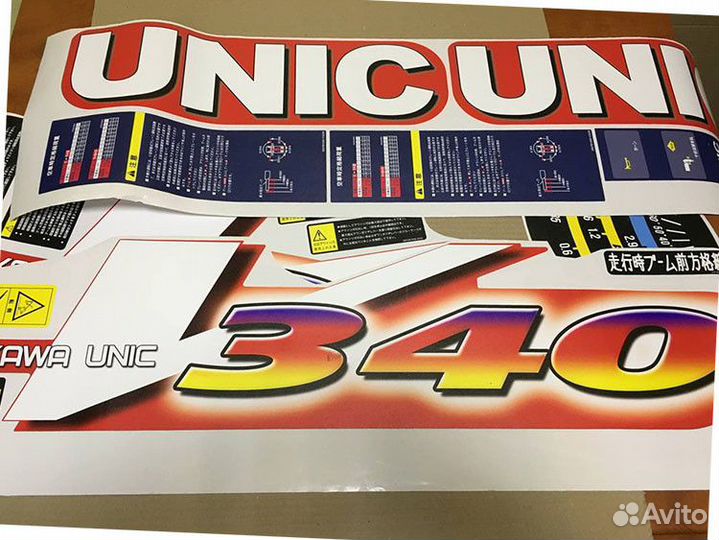 Комплект наклеек для манипулятора unic URV340