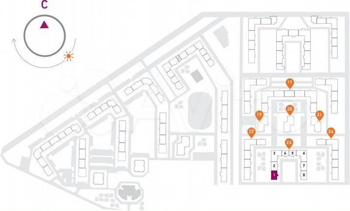 Квартира-студия, 21,8 м², 3/17 эт.