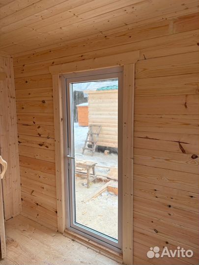 Готовая баня из бруса 2.3 x 8 м. от производителя