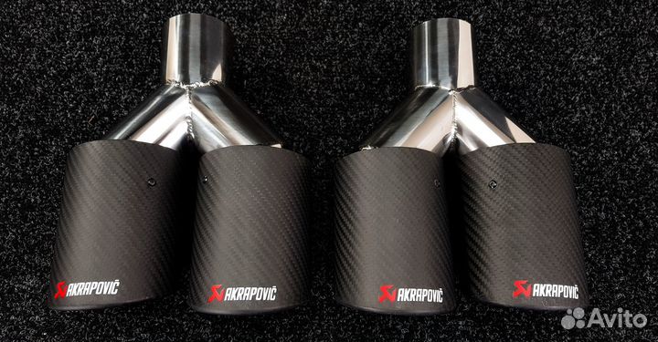 Насадки на глушитель Akrapovic style 63 - 89 (2 ви