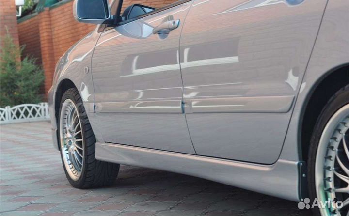 Накладки на пороги mitsubishi lancer 9