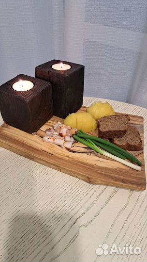 Подсвечник деревянный