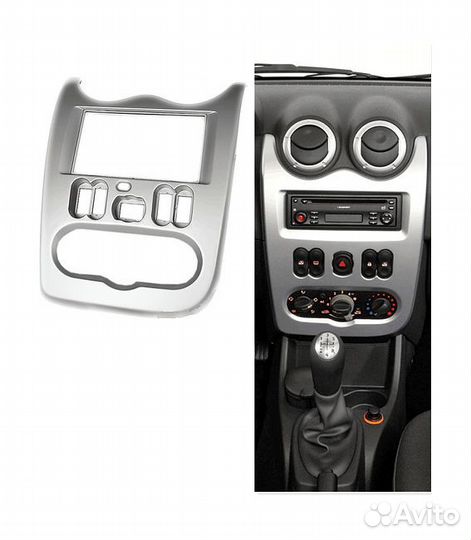 Рамка под 2Din для Лада Ларгус, Renault Logan