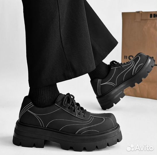 Ботинки Balenciaga type кожаные