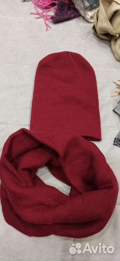 Комплект шапка и шарф женские