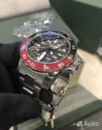 Ball E.H. Aero GMT II Black/Red Bezel