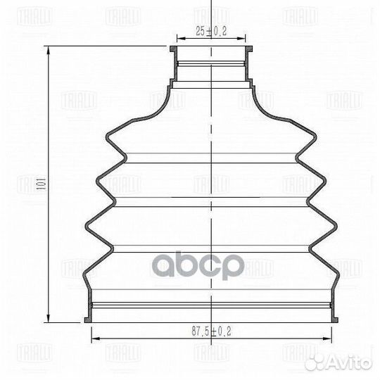 Пыльник шруса для а/м VW Polo V (09) (наруж.ко