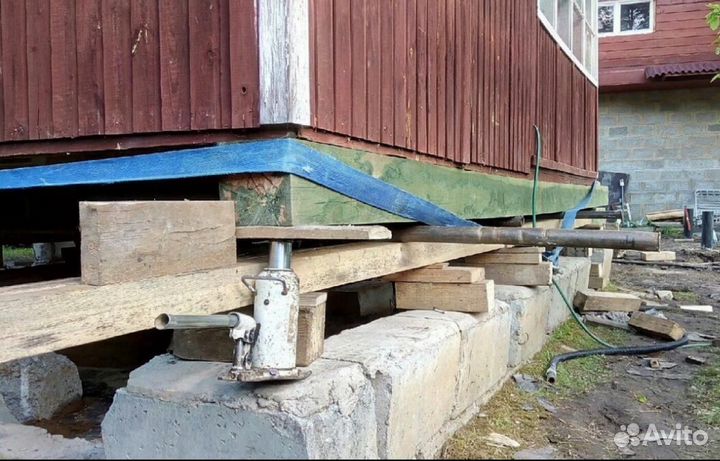 Реконструкция подъем домов Замена венцов, полов че