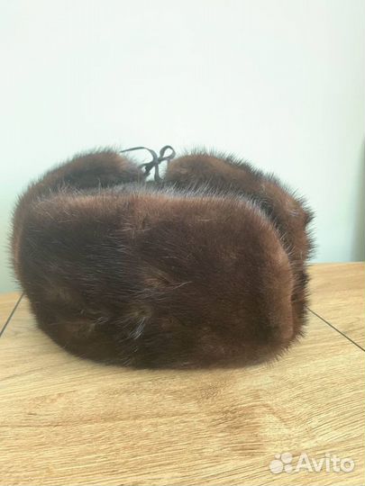 Норковая шапка мужская ушанка