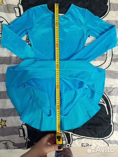 Платье бархатные со стразами для фигурного катания