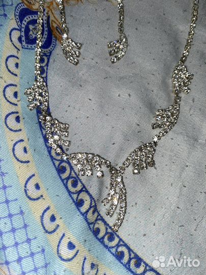 Серьги и цепочка,комплект