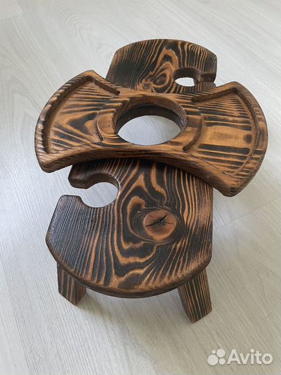 Винный столик поднос натуральное дерево