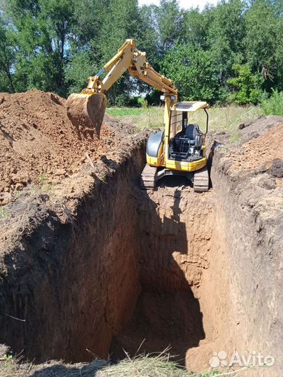 Экскаватор Мини-экскаватор. Ямобур