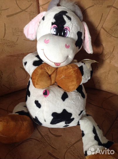 Веселая и плюшевая корова 70см(зайка)