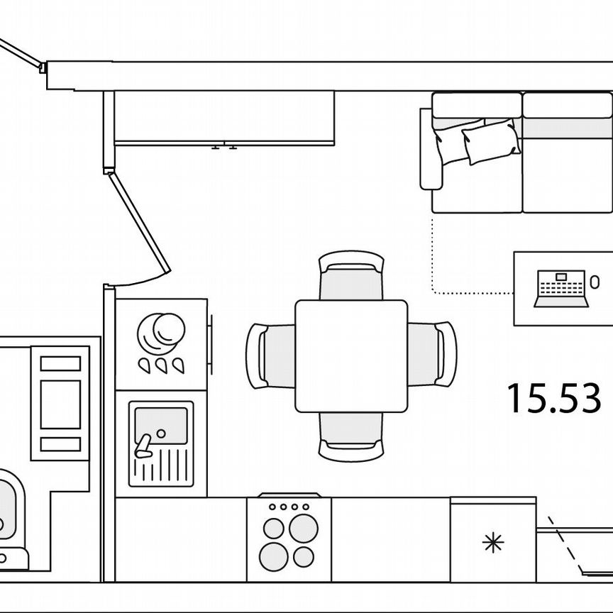 Квартира-студия, 24,9 м², 7/9 эт.