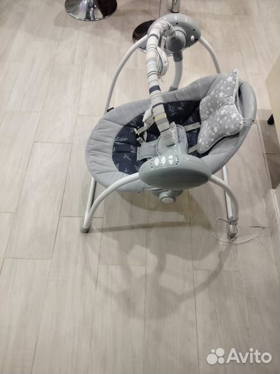 Электронные качели шезлонг для новорожденных