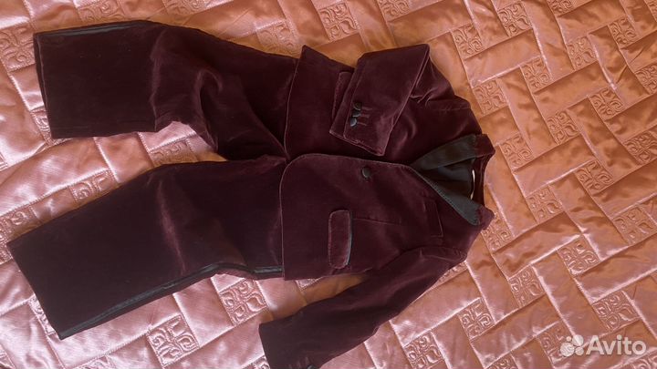 Детский бархатный смокинг dolce & gabbana бордо