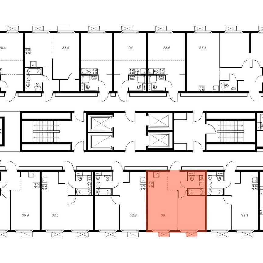 1-к. квартира, 36 м², 5/28 эт.