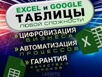 Google таблицы, Excel, дашборды для бизнеса