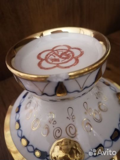 Самовар Гжель, средняя часть со сколом