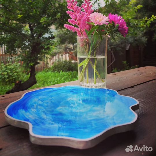 Поднос, подставка из эпоксидной смолы