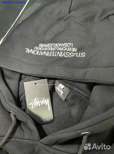 Худи Stussy чёрное, белое (Арт.62890)