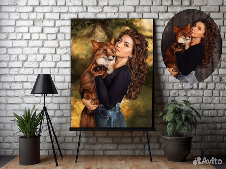 Портрет по фото на холсте на заказ