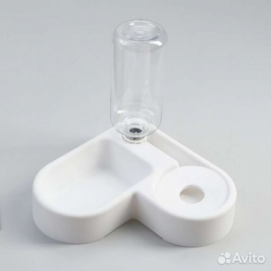 Миска двойная с автопоилкой (съёмная бутылка)