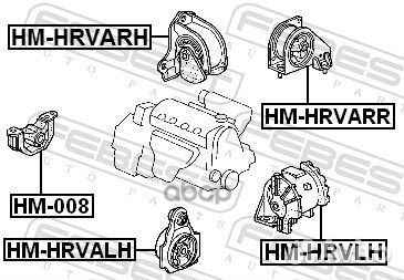 Опора двигателя левая AT Honda HR-V 98-05 hmhr