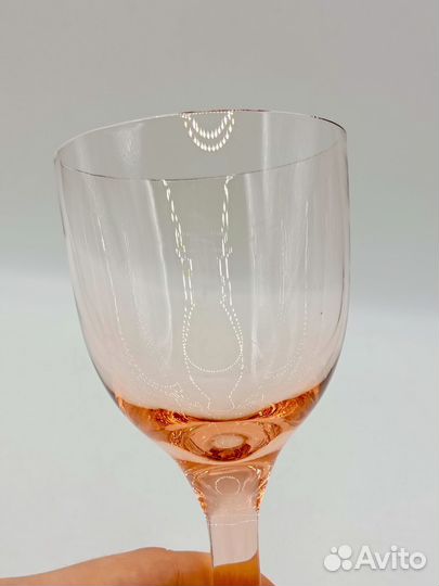 Бокалы Фужеры Розовое Цветное Стекло СССР Винтаж