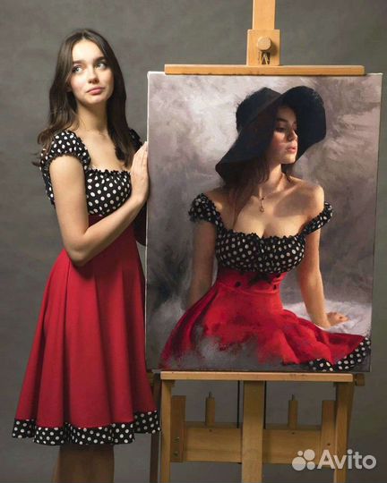 Портрет по фото ручной работы