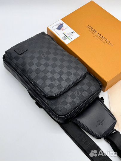 Сумка Louis Vuitton LV avenue тиснение шахматка