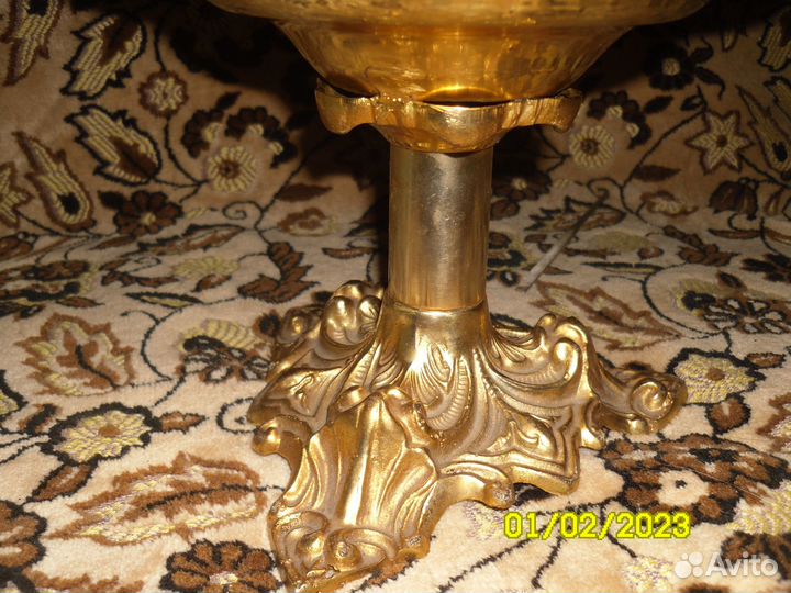 Ваза латунь.Ваза золото