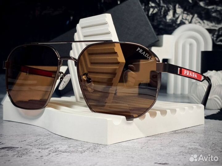 Очки Prada Aviator бронзовые