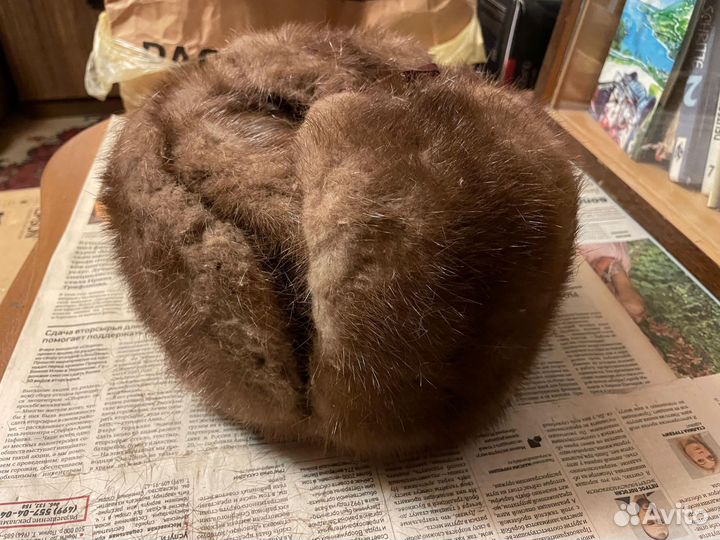 Норковая шапка мужская
