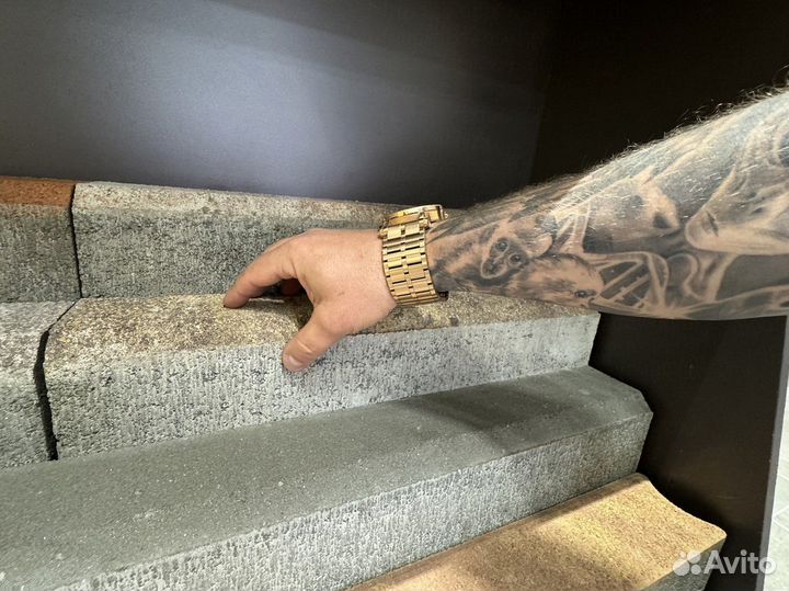 Тротуарная плитка брусчатка 100.200.60 серая