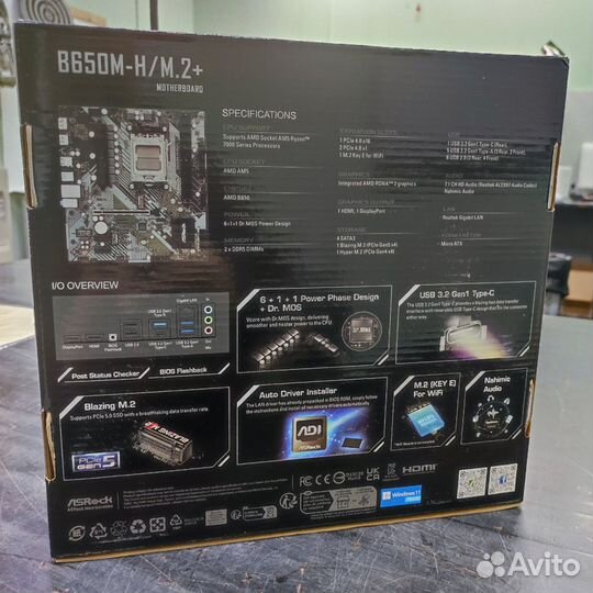 Мат плата asrock B650M-H/M.2+ Micro-ATX AM5