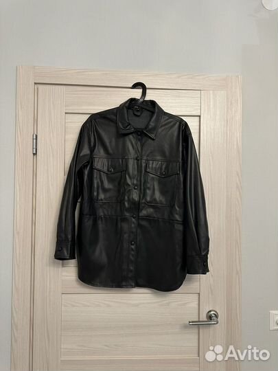 Куртка-рубашка из экокожи