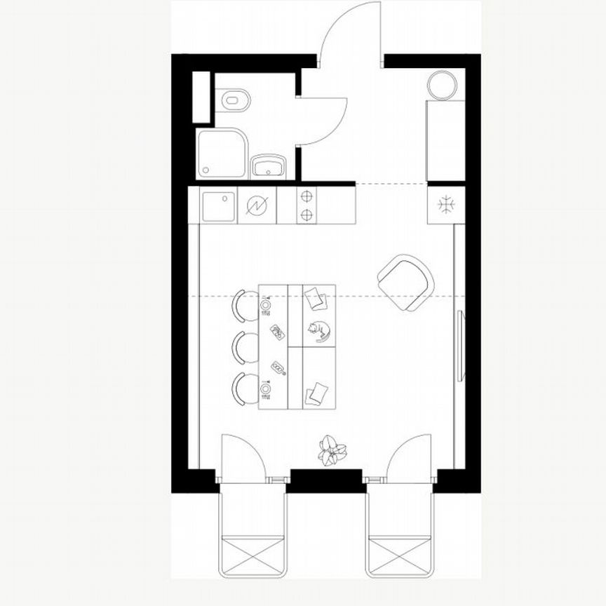 Квартира-студия, 25,5 м², 2/26 эт.