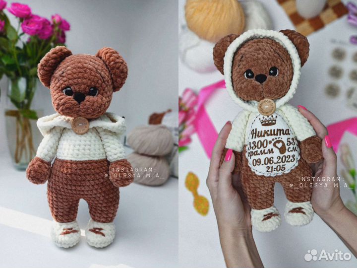 Мягкие вязаные игрушки ручной работы