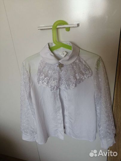 Блузка белая школьная