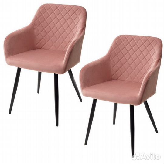 Комплект 2 стула brandy bluvel-52 розовый/ черный