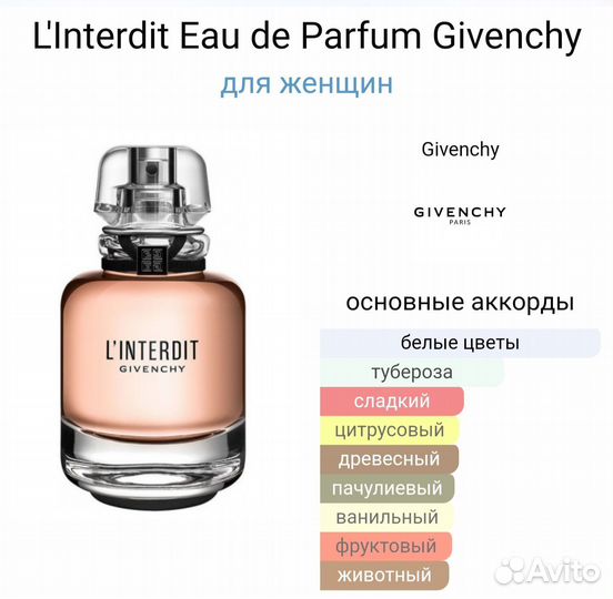 Духи givenchy l interdit 80 мл