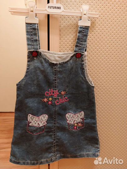 Джинсовые сарафаны для девочки 86 р и 104 р