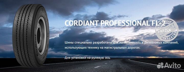 385/55 R22.5 Cordiant Professional FL-2 / руль